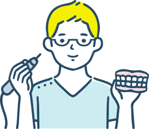⻭科技⼯物を作製しているイメージイラスト