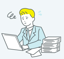 忙しく働くイラストイメージ